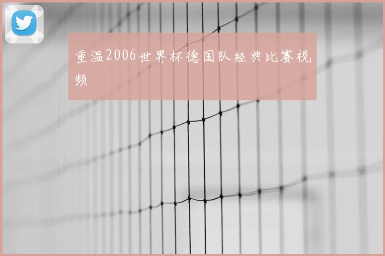重温2006世界杯德国队经典比赛视频